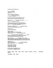 English worksheet: Jack Johnson/Upside Down Song Worksheet