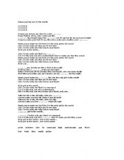 English Worksheet: Rihanna/Only Girl In The World Song Worksheet