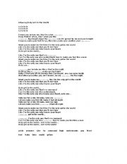 English worksheet: Rihanna/Only Girl In The World Song Worksheet