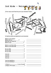 English Worksheet: Revision Discover English 1 