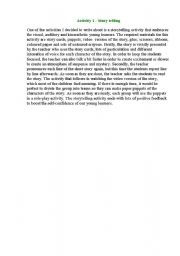 English Worksheet: Lesson Actitivity