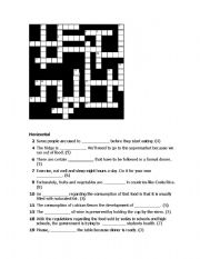 English worksheet: Food, eating habits, table manners. 