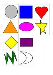 English Worksheet: Shapes Flashcards