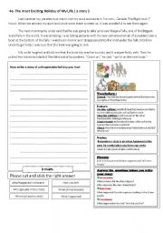 English Worksheet: Story writing practice