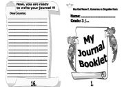 English Worksheet: Journal booklet- part1