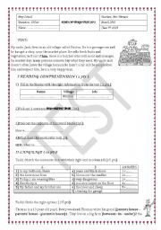 English Worksheet: End of term test 2 for the 7th form
