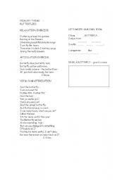 English worksheet: Butterfly theme