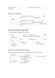 English Worksheet: The landscape