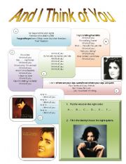 English worksheet: And I Think of You by Tanita Tikaram