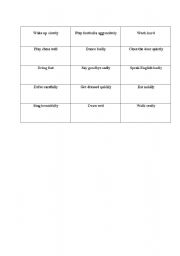 English worksheet: adverbs