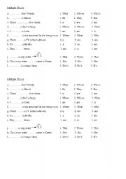 English Worksheet: MULTIPLE CHOICE
