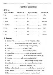 English Worksheet: daily routines