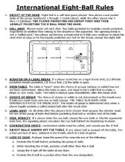 English worksheets: Eight Ball Rules