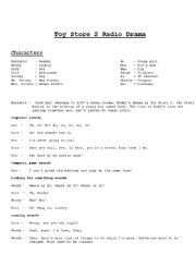 English Worksheet: Toy Story Scene