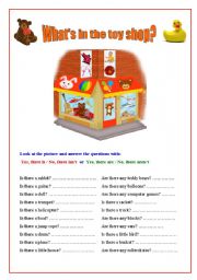 English Worksheet: Whats in the toy shop?