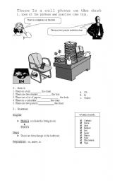 English Worksheet: Exercises for thereis - there are