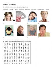 English Worksheet: Health problems