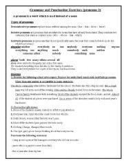English worksheet: Grammar review Pronouns2