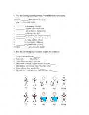 English worksheet: Pronouns