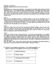 English Worksheet: reading