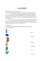 English worksheet: Clothes