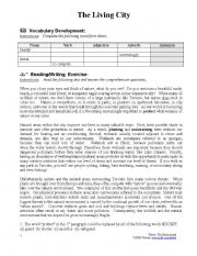 English Worksheet: POLLUTION