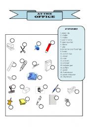 English Worksheet: at the office