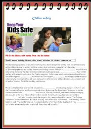 English Worksheet: Children and Online Safety