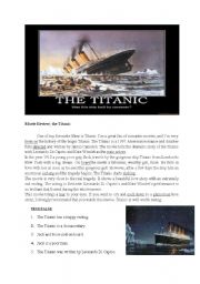 reading compehension titanic