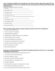English Worksheet: Present Simple and Continuos Revision.