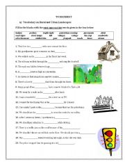 Urban&Rural Places Vocabulary Activity and Prepositions of Movement 