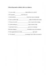 English Worksheet: gerund- infinitive