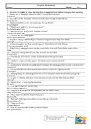 English Worksheet: Rephrasing (several grammar structures)(With KEY)