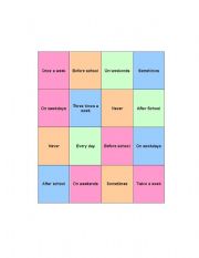 English Worksheet: Frequency Game