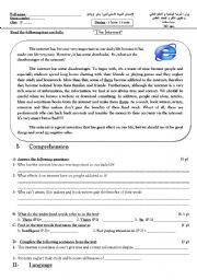 English Worksheet: Reading 