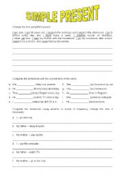 English Worksheet: Present Simple Activities