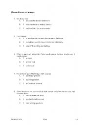 English Worksheet: Quiz on Mrs Bixby and the Colonels Coat