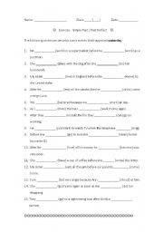 English worksheet: Past Perfect