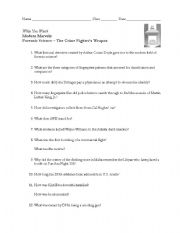 English worksheet: While You Watch Modern Marvels -  Forensic Science  The Crime Fighters Weapon 