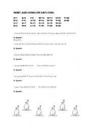 English worksheet: Alien food