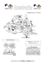 English Worksheet: australian map activities