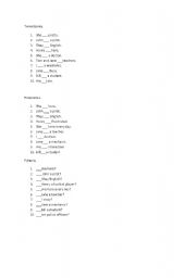 English worksheet: to be