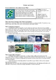 English Worksheet: Weather and Climate
