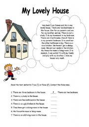 English Worksheet: Parts of the House