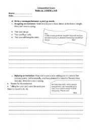 English worksheet: composition quiz