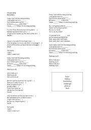 English worksheet: The Lazy Song - Bruno Mars (Listening Activity)