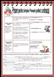English Worksheet: Present Perfect Simple/Present Perfect Continuous