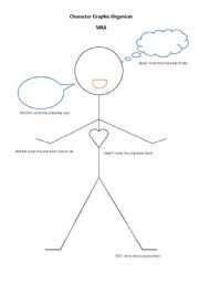 English Worksheet: Stick figure character graphic organizer