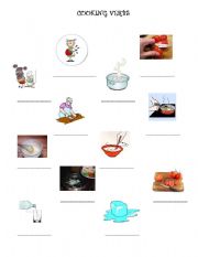 English Worksheet: cooking verbs