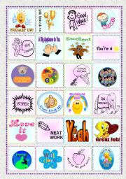 English Worksheet: 24 Reward Stickers
